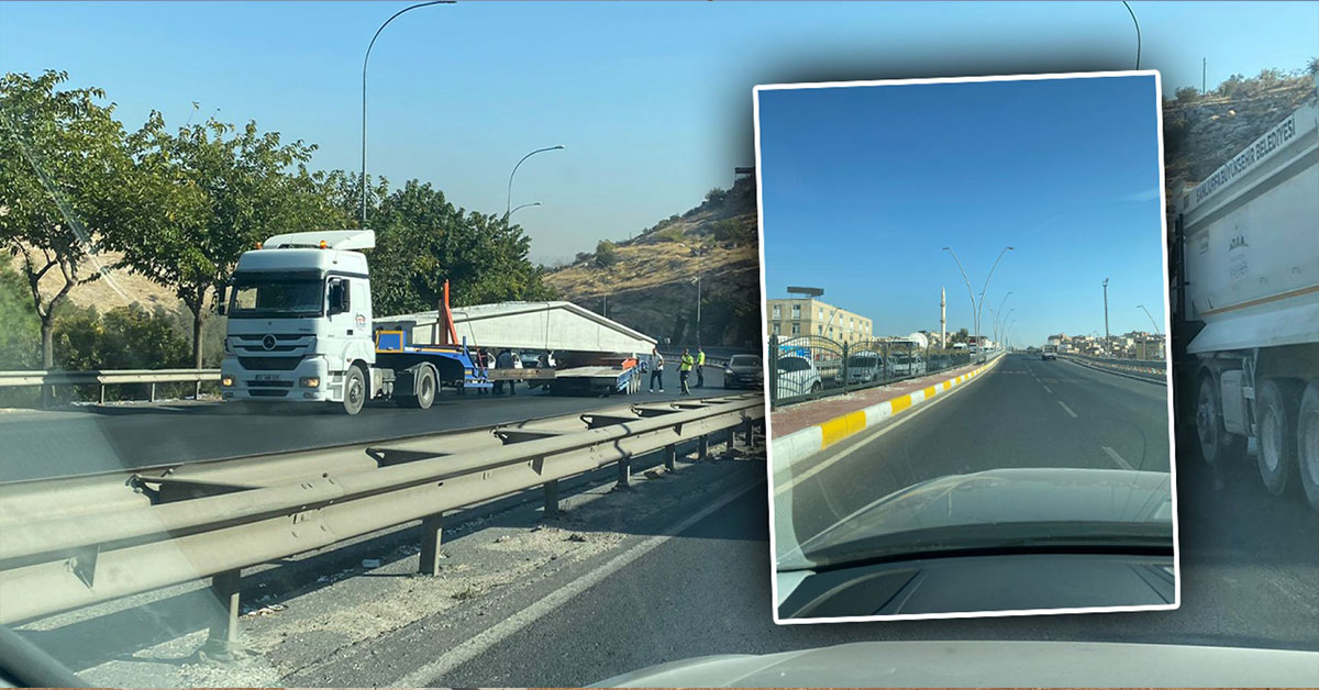 Urfa'da Tır Kazası Trafiği Felç Etti 1 tir trafik urfa