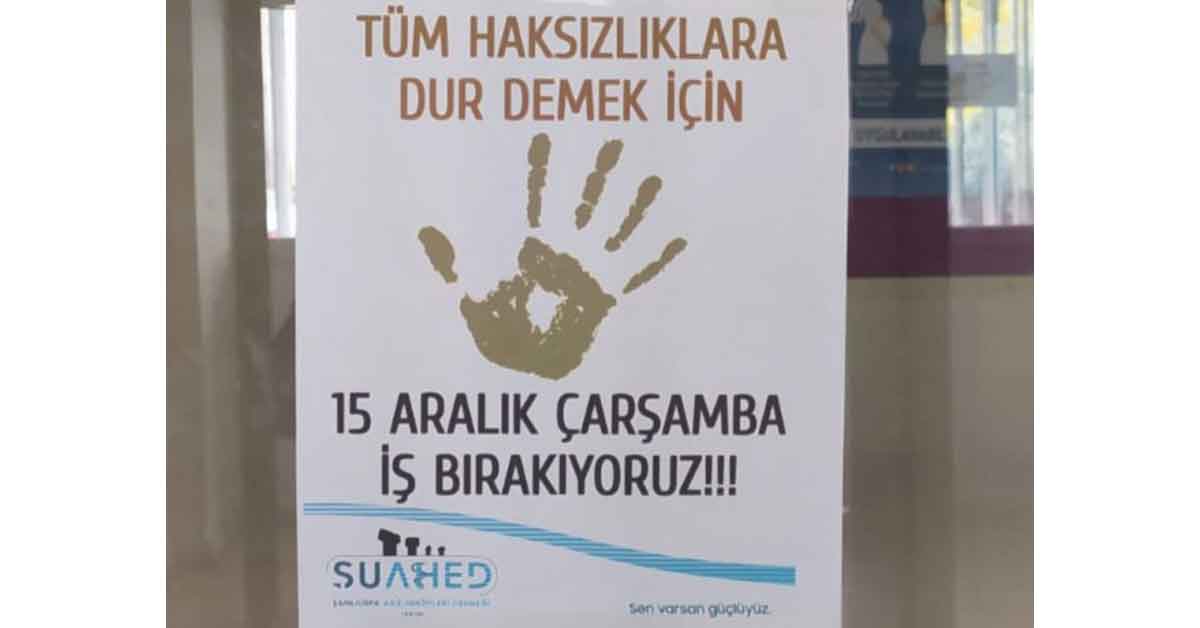 urfa saglikcılar iş bıraktı