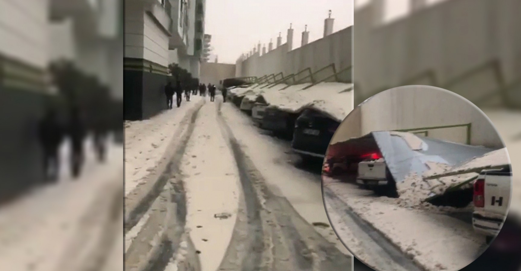 2022 01 urfadaki otoparkta araclarin uzerine sundurma dustu