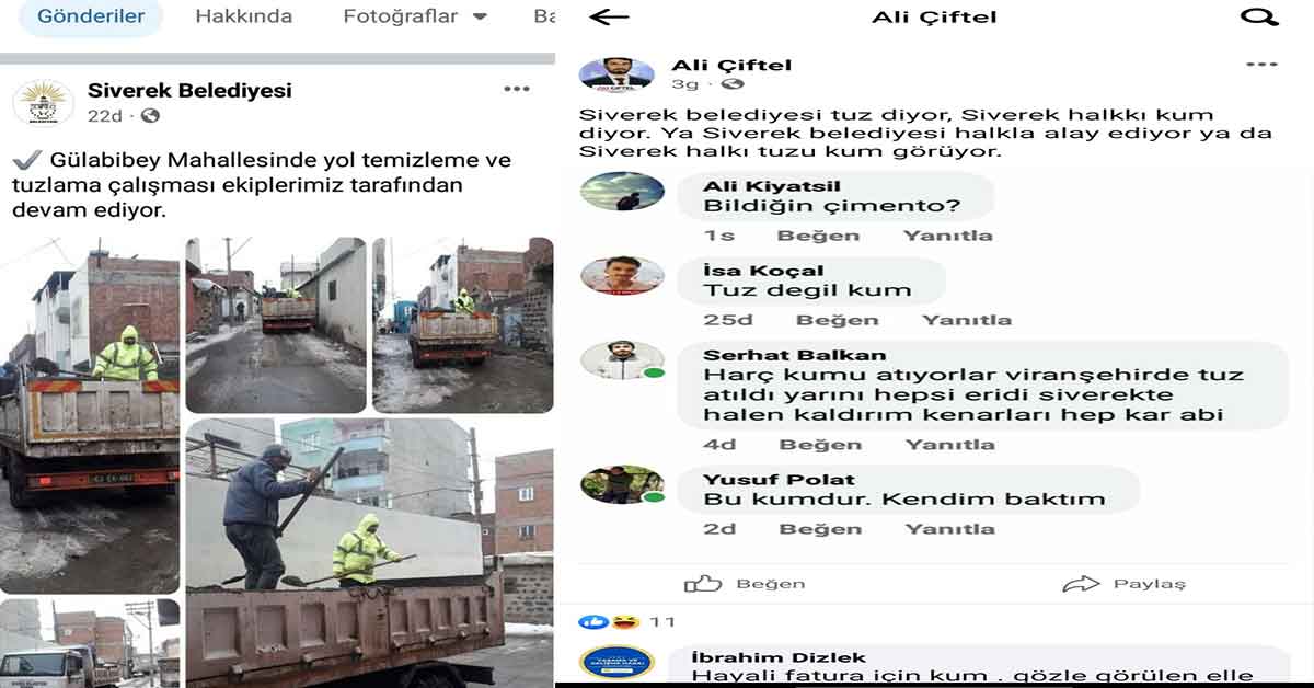 Siverek Belediyesi'nin Döktüğü Tuz Mu Kum Mu? 2 Siverek Belediyesi'nin Döktüğü Tuz Mu Kum Mu?
