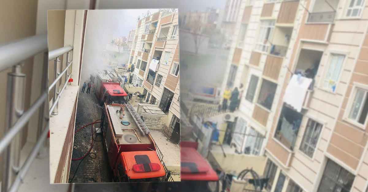 Urfa'da evi bir anda alevler sardı!
