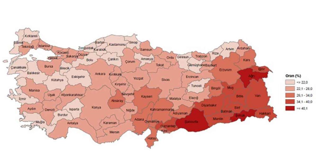 En Çok Çocuk Bizde! Şanlıurfa'da İlk Sırada Yer Aldı! 1 tuik harita