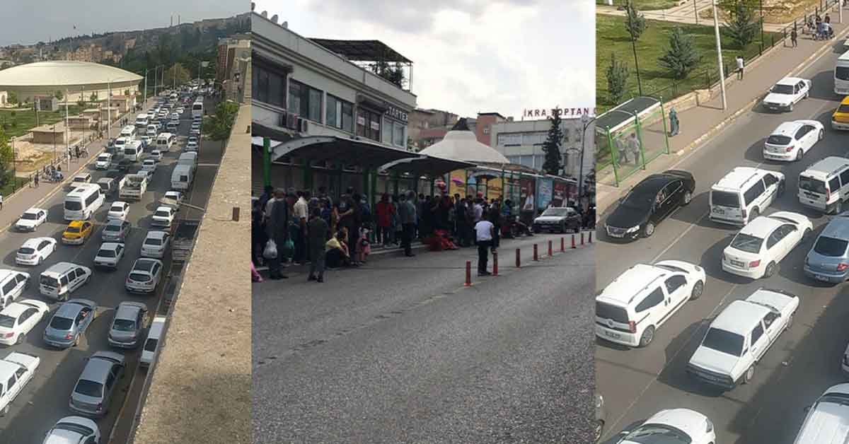 Şanlıurfa'da trafik yoğunluğu isyan ettirdi!