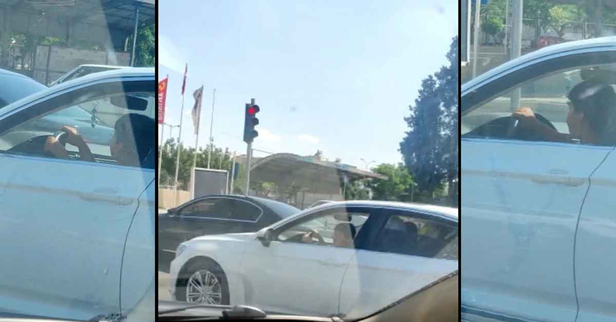 Urfa'da küçük çocuk trafikte araba kullandı!
