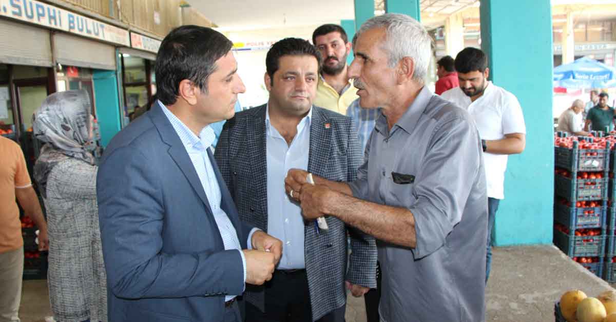 Karadağ hal pazarında esnafın nabzını tuttu