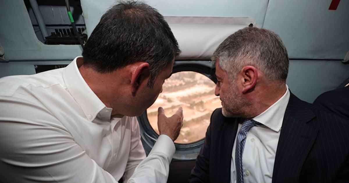 Bakanlar Urfa’da kentsel dönüşüm alanını havadan inceledi