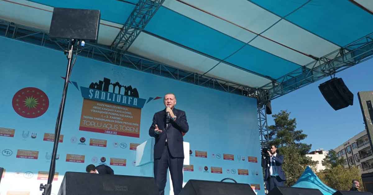 Cumhurbaşkanı Erdoğan Şanlıurfa’da konuşuyor